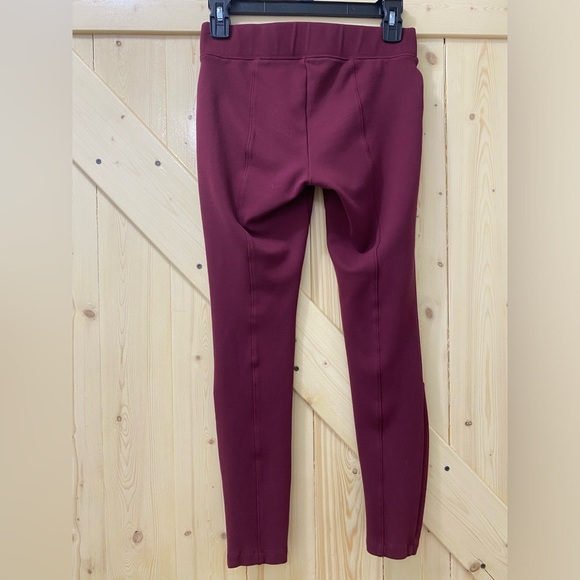 ❤️❤️Burgundy Velvet Patch Work Old Navy Stevie Dress Pants W accent Gold Zippers - Picture 3 of 10